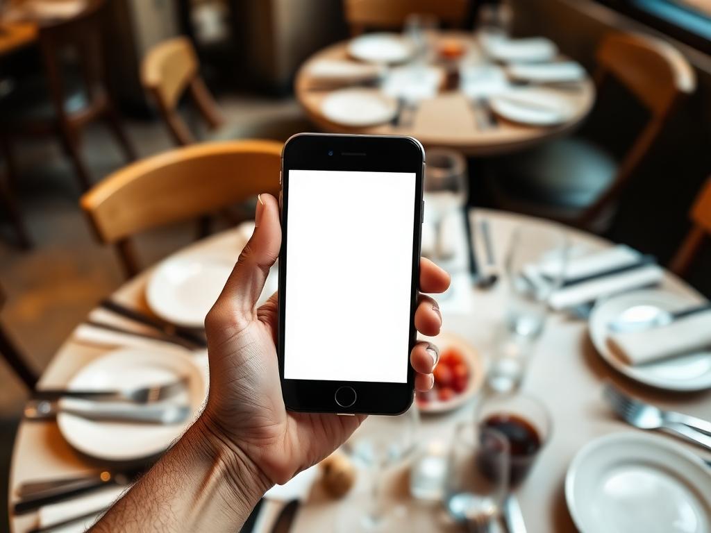 Cupom ativo no telemóvel sobre a mesa